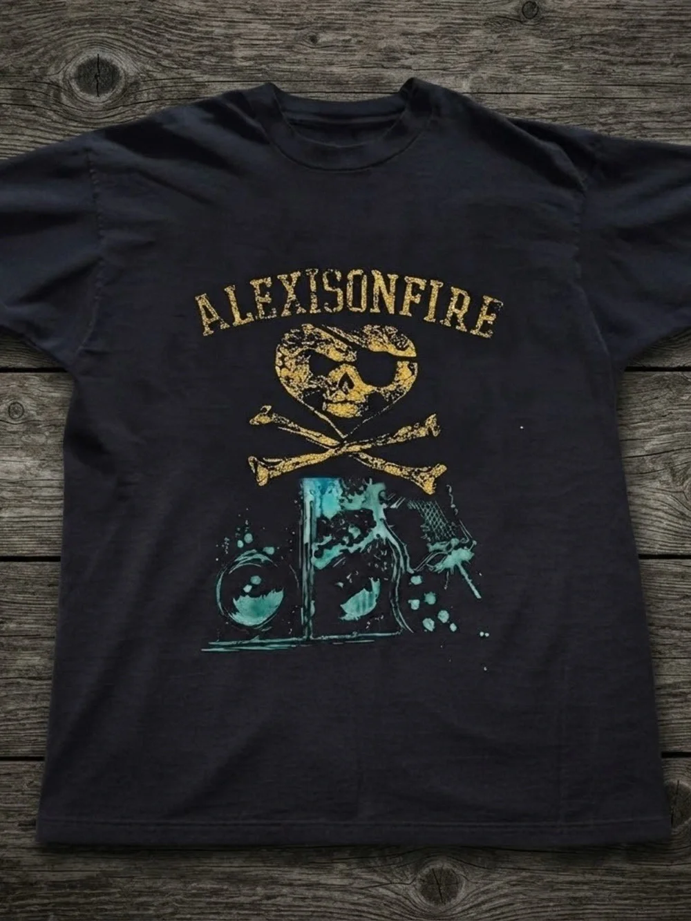 Black Graphic Band Tee - Gift For Him And For Her